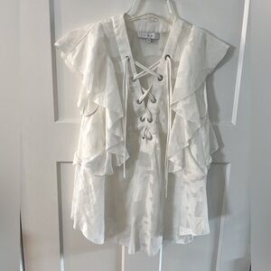 Iro lace up sheer top